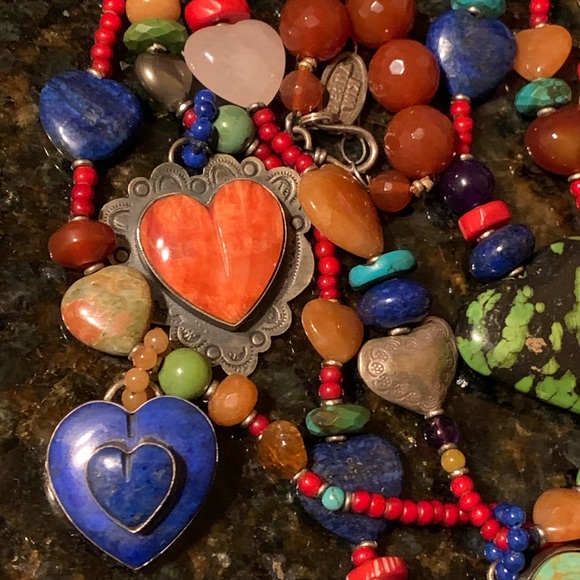 Massive Native American necklace by Kim Yubeta - Picture 4 of 8